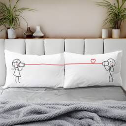 His & Hers Pillowcases Say I Love You Too, Matching Couple Gift Anniversary Valentine Wedding, Boldloft - thumbnail 2