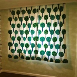 Cafe Curtain Window Valance/Window Treatment/Kitchen/Bathroom Shower Curtain/Kids Nursery/Living Room DrapeGreen Tree, Free Gift - thumbnail 3