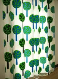 Cafe Curtain Window Valance/Window Treatment/Kitchen/Bathroom Shower Curtain/Kids Nursery/Living Room DrapeGreen Tree, Free Gift - thumbnail 1