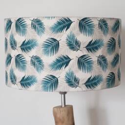 Lampshade - Pendant Light With Exotic Blue Tropical Palm Leaves Ideal Christmas Or Birthday Gift - thumbnail 2