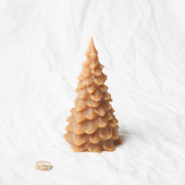 Large Pine Tree Beeswax Candle
