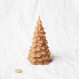 Large Pine Tree Beeswax Candle