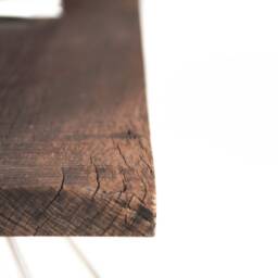 Rustic Console Table Midcentury/Tv Stand in Antique Wood - thumbnail 4