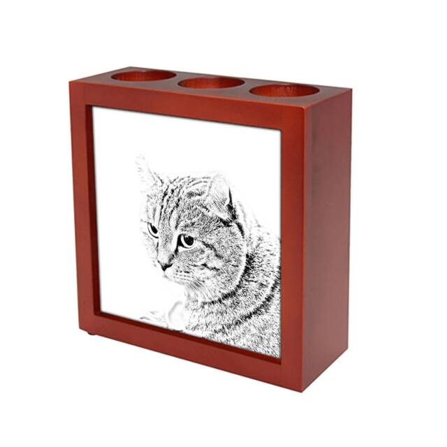 Highland Lynx - Wooden Stand For Candles/Pens With The Image Of A Cat New Collection - image 1