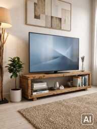 Tv Cabinet, Country Chic Stand - thumbnail 1