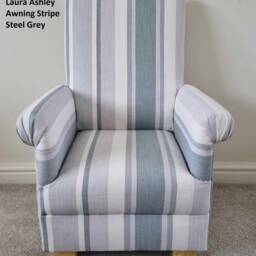 Laura Ashley Adult Armchair Gosford Floral Stripe Accent Chair Red Blue Grey Whinfell Josette Belton Bacall Checked Penrith Mapleton - thumbnail 4