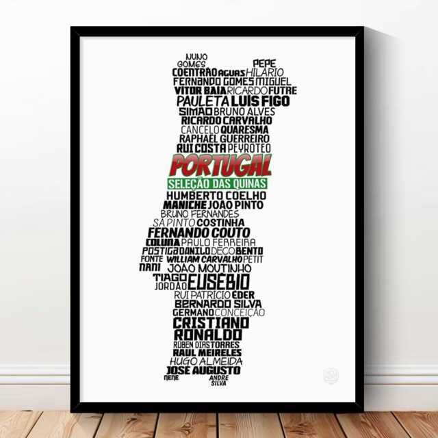 Portugal National Soccer Team Poster - Cristiano Ronaldo, Nani, Eusebio, Luis Figo... Portuguese Football Gift - image 1