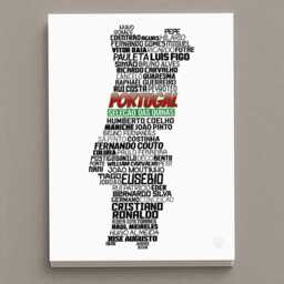 Portugal National Soccer Team Poster - Cristiano Ronaldo, Nani, Eusebio, Luis Figo... Portuguese Football Gift - thumbnail 2