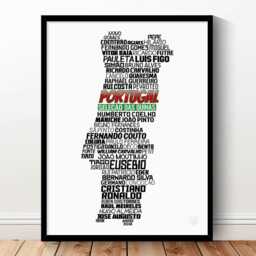Portugal National Soccer Team Poster - Cristiano Ronaldo, Nani, Eusebio, Luis Figo... Portuguese Football Gift - thumbnail 1
