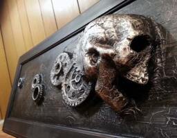 Gearhead Relic - Karbon Kast Skull & Gears Wall Sculpture - thumbnail 2