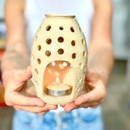 Handmade Ceramic Essential Oil Burner Aromatherapy Home Decor - thumbnail 2