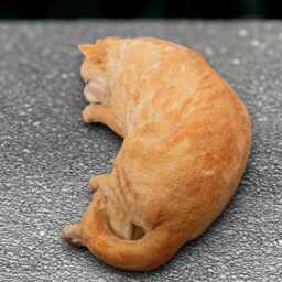 Sleeping Cat Statue Concrete Kitten Sculpture Cement Kitty Figurine Laying Decoration Memorial Ornament Front Door Art Lover Gift - thumbnail 4