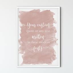 Custom Quote Print, Modern Watercolour Text - Poem Song Lyrics Wall Art Sign, Personalised Gift - thumbnail 2