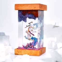 Z.or.o Dragon Lamp, Diorama Wood Resin Lamp, G5 Inspired, Gift For Kid, Gift For Him, Otaku - thumbnail 2