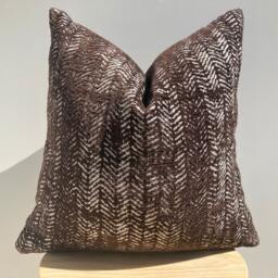 Brown Textured Pillow Cover, Cotton Wool Blend, Fall Home Decor - thumbnail 2