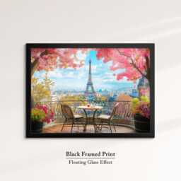 Eiffel Tower Paris Abstract Oil Painting Framed Print & Canvas Large Sizes Wall Art Poster France Home Decor Interior Gift Idea - thumbnail 2