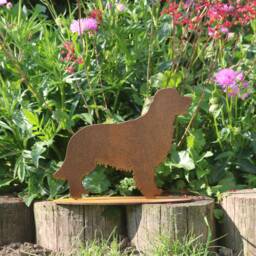 Rusty Metal Retriever Garden Decoration, Dog Memorial Gift - thumbnail 1