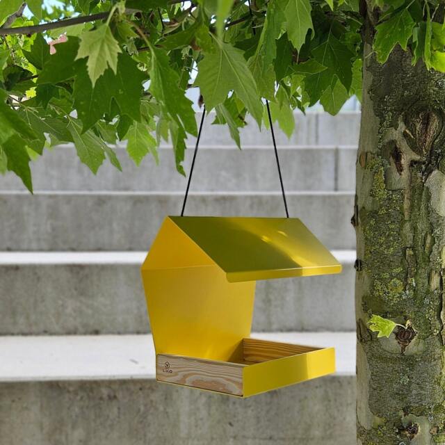 Modern Bird Feeder - House Hanging Minimalist Lover Garden Decor Shelter - image 1