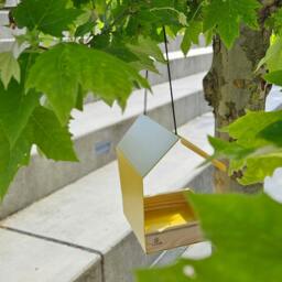 Modern Bird Feeder - House Hanging Minimalist Lover Garden Decor Shelter - thumbnail 3