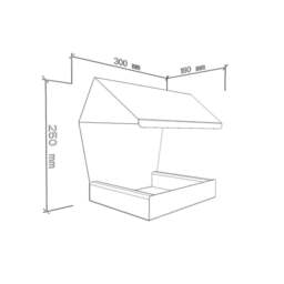 Modern Bird Feeder - House Hanging Minimalist Lover Garden Decor Shelter - thumbnail 4