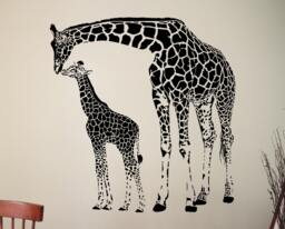 Giraffe Family Wall Decal Animal Vinyl Sticker Living Room Decor Nursery Design Jungle Art 5Eajer - thumbnail 1