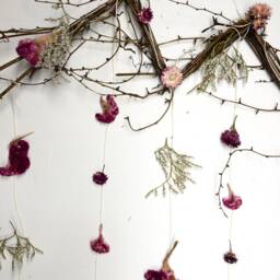 Dried Floral Wall Decor, Twig Branch Art, Rustic Farmhouse - thumbnail 3