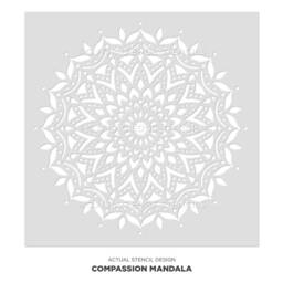 Compassion Mandala Stencil - Mandala Wall Stencil Large Wall For Painting On Wood Better Than Decals - thumbnail 3