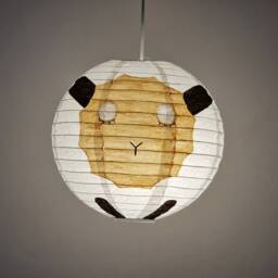 Hand-Painted Sheep Lantern On Japanese Paper Interior Decoration Red Panda Lamp Children's Room & Baby Nursery - thumbnail 3
