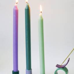 Handmade Ceramic Candle Holder - Modern Home Decor - thumbnail 2