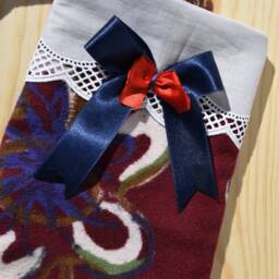 Christmas Stocking, Denim Personalised Personalized Santa Sack, Xmas Sock, Style Is Boho - thumbnail 3