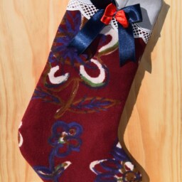 Christmas Stocking, Denim Personalised Personalized Santa Sack, Xmas Sock, Style Is Boho - thumbnail 2