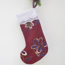 Christmas Stocking, Denim Personalised Personalized Santa Sack, Xmas Sock, Style Is Boho - thumbnail 4