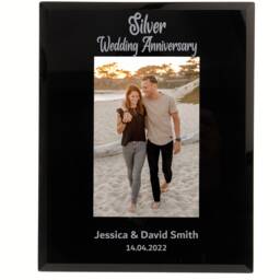 Personalised Silver Wedding Anniversary Photo Frame 6x4 7x5 25Th Gift - thumbnail 2