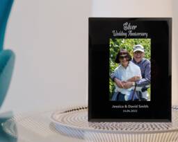 Personalised Silver Wedding Anniversary Photo Frame 6x4 7x5 25Th Gift