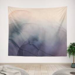 Ink Art Tapestry, Abstract Wall Tapestry, Pastel Art, Abstract Ink Art, Large Abstract - thumbnail 2