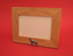 "Golden Retriever Landscape Real Oak Picture Frame 4"" X 6" - thumbnail 1