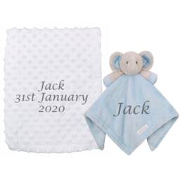 Personalized Baby Blanket Comforter Set, Embroidered Keepsake Gift - thumbnail 4