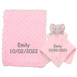 Personalized Baby Blanket Comforter Set, Embroidered Keepsake Gift - thumbnail 3