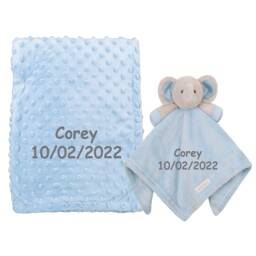 Personalized Baby Blanket Comforter Set, Embroidered Keepsake Gift - thumbnail 2