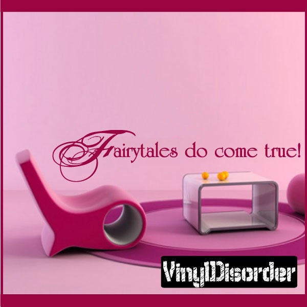 Fairytales Do Come True - Vinyl Wall Decal Quotes Sticker Lo007Fairytalesviet - image 1