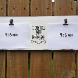 I Only Roll With Goddesses Double Picture Frame, Wood Photo Board Personalized, Bridesmaid Gift, College Dorm Decor, Friend Lizzy Fish - thumbnail 2