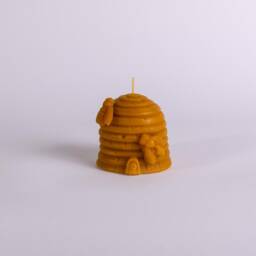 Christmas Beeswax Honey Haven Candle With Bee - Handcrafted Eco Gift - thumbnail 2