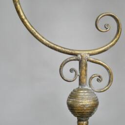 Large Free Standing Hanging Lantern - Candle Metal & Glass Home Gift Antique Style - thumbnail 2