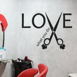 Love What You Do - Inspirational Wall Decal, Hair Salon Decor, Barber Hairdresser Quote- 142 - thumbnail 1