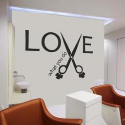 Love What You Do - Inspirational Wall Decal, Hair Salon Decor, Barber Hairdresser Quote- 142 - thumbnail 2