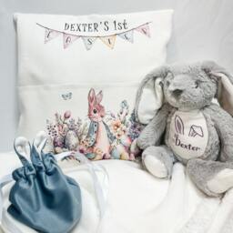 1st Easter Gift, Book Cushion, Personalised First - thumbnail 2
