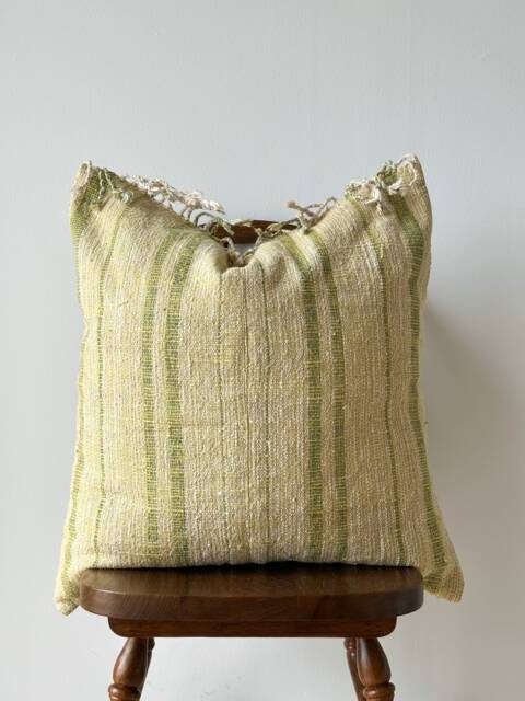 Hand Woven Natural Fiber & Color Pillow Cover Euro Pillow - image 1