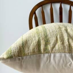 Hand Woven Natural Fiber & Color Pillow Cover Euro Pillow - thumbnail 3