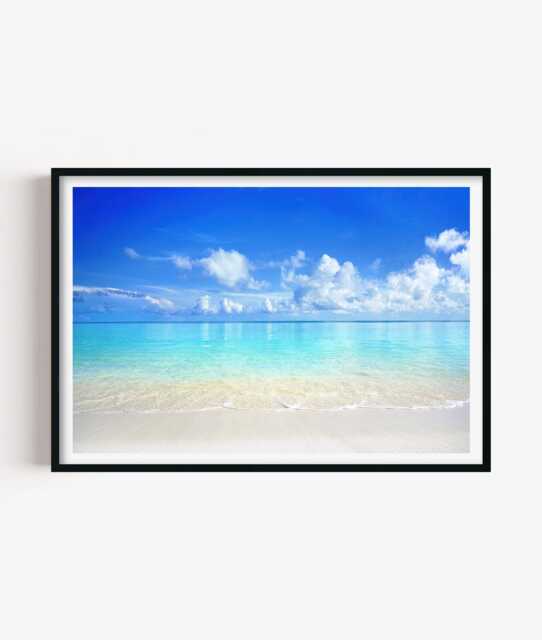 Turquoise Ocean Print - Beach Photography Wall Art Relaxed Seaside Decor - image 1