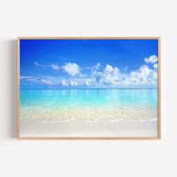 Turquoise Ocean Print - Beach Photography Wall Art Relaxed Seaside Decor - thumbnail 2